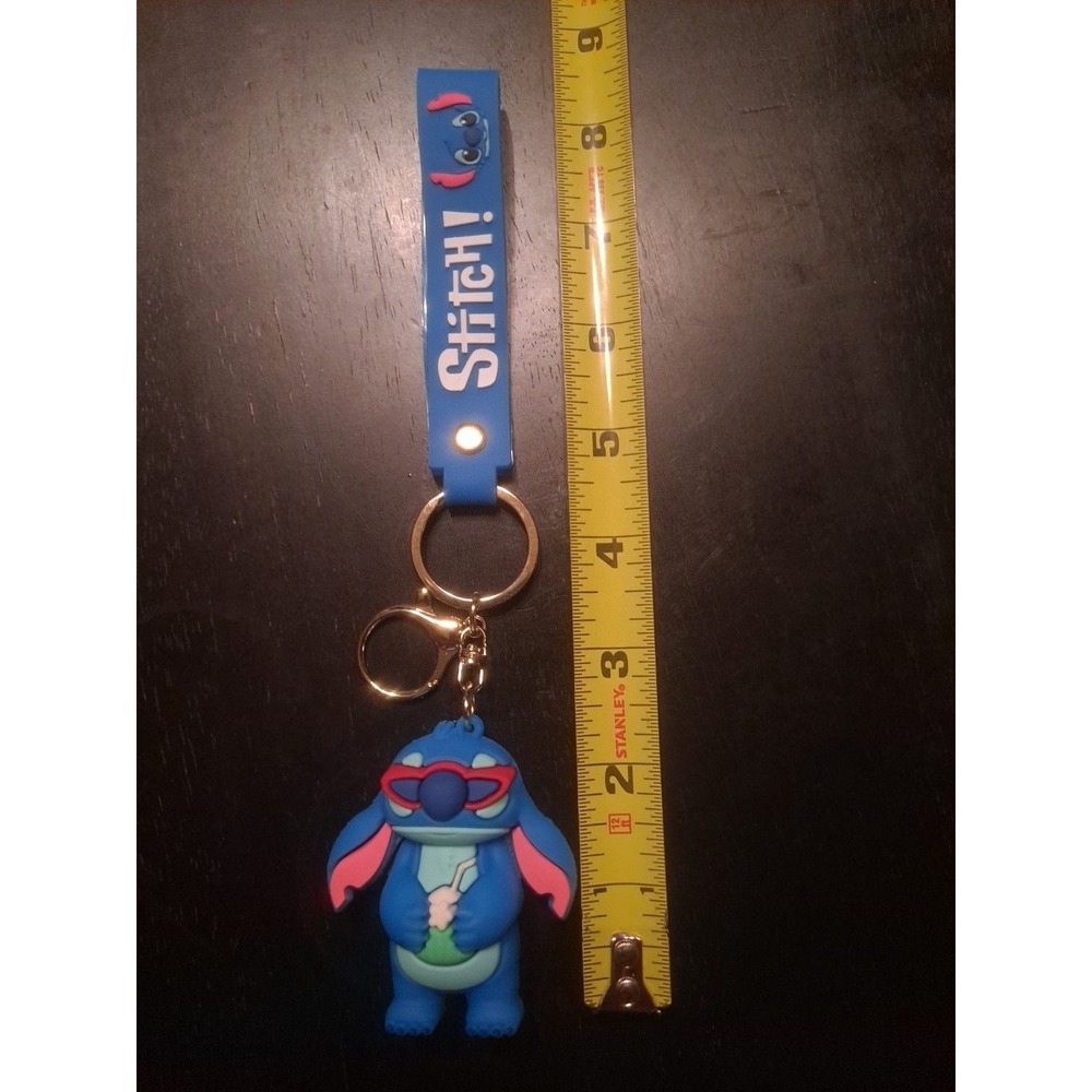 Disney Lilo & Stitch 3D PVC Keychain Backpack Clip Keyring Pendant Wristlet